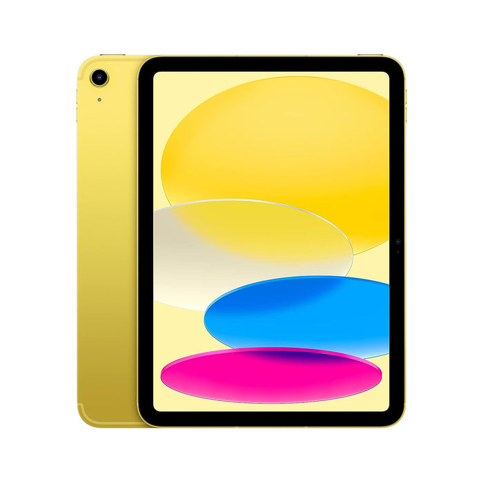 Apple iPad (10th Generation): with A14 Bionic chip, 256GB, Wi-Fi 6, 12MP front/12MP Back Camera, Touch ID, All-Day Battery Life-Yellow