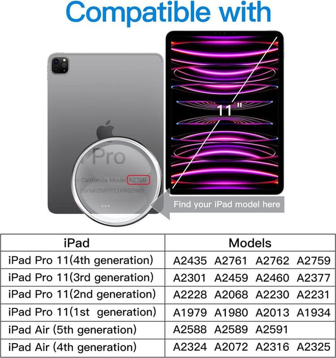 Robustrion Tempered Glass for iPad Air 4th 5th Generation/iPad Pro 11 inch 2022/2021/2020/2018 Screen Protector Guard - Pack of 1