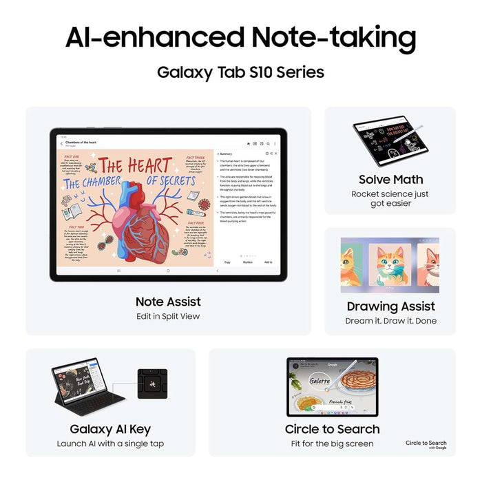 Samsung Galaxy Tab S10 Plus, S Pen in-Box, 31.5 cm (12.4 inch) Dynamic AMOLED 2X Display, 12 GB RAM, 256 GB Storage, Wi-Fi Tablet, Moonstone Gray